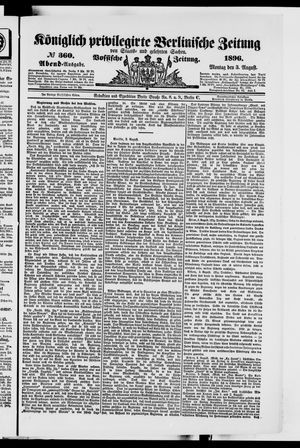 Königlich privilegirte Berlinische Zeitung von Staats- und gelehrten Sachen vom 03.08.1896