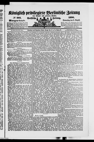 Königlich privilegirte Berlinische Zeitung von Staats- und gelehrten Sachen vom 06.08.1896