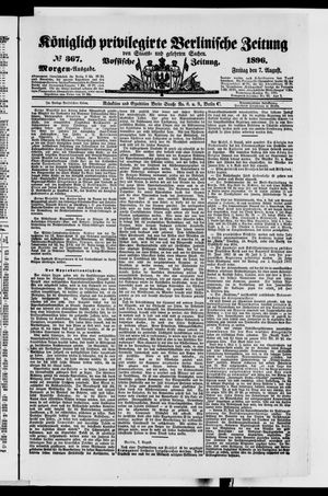 Königlich privilegirte Berlinische Zeitung von Staats- und gelehrten Sachen vom 07.08.1896