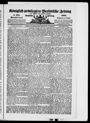 Königlich privilegirte Berlinische Zeitung von Staats- und gelehrten Sachen vom 11.08.1896
