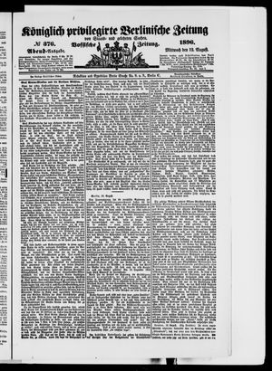Königlich privilegirte Berlinische Zeitung von Staats- und gelehrten Sachen vom 12.08.1896