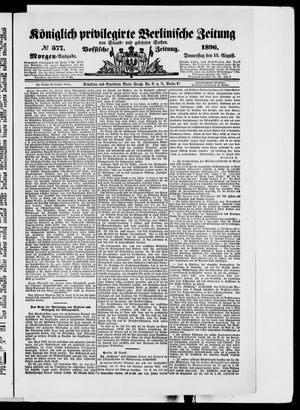 Königlich privilegirte Berlinische Zeitung von Staats- und gelehrten Sachen on Aug 13, 1896