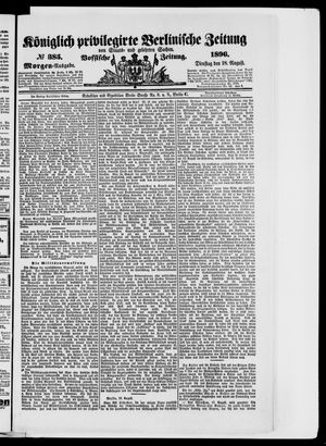 Königlich privilegirte Berlinische Zeitung von Staats- und gelehrten Sachen vom 18.08.1896