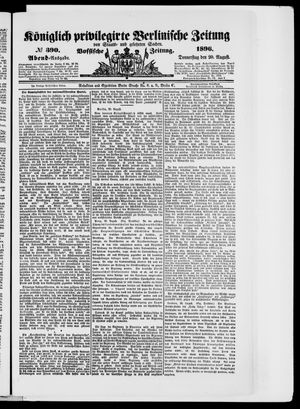 Königlich privilegirte Berlinische Zeitung von Staats- und gelehrten Sachen vom 20.08.1896