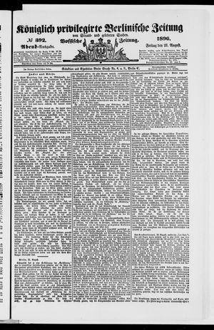Königlich privilegirte Berlinische Zeitung von Staats- und gelehrten Sachen vom 21.08.1896