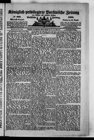 Königlich privilegirte Berlinische Zeitung von Staats- und gelehrten Sachen vom 25.08.1896