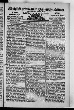 Königlich privilegirte Berlinische Zeitung von Staats- und gelehrten Sachen vom 26.08.1896