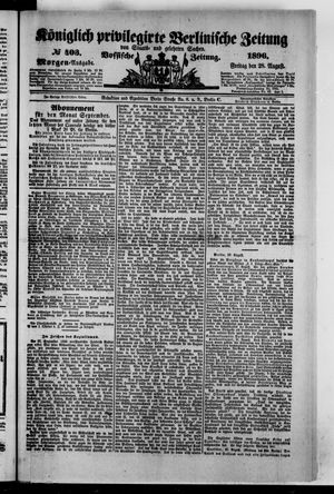 Königlich privilegirte Berlinische Zeitung von Staats- und gelehrten Sachen on Aug 28, 1896
