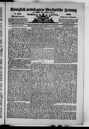 Königlich privilegirte Berlinische Zeitung von Staats- und gelehrten Sachen vom 01.09.1896