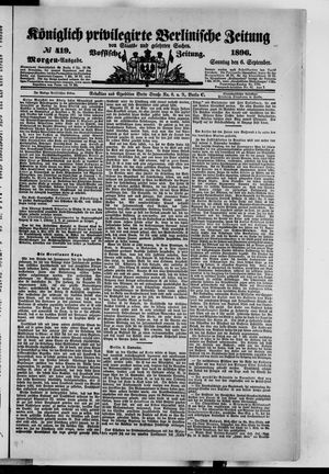 Königlich privilegirte Berlinische Zeitung von Staats- und gelehrten Sachen vom 06.09.1896