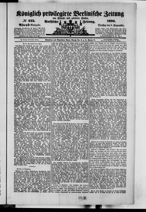 Königlich privilegirte Berlinische Zeitung von Staats- und gelehrten Sachen vom 08.09.1896