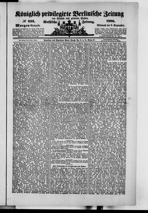 Königlich privilegirte Berlinische Zeitung von Staats- und gelehrten Sachen vom 09.09.1896