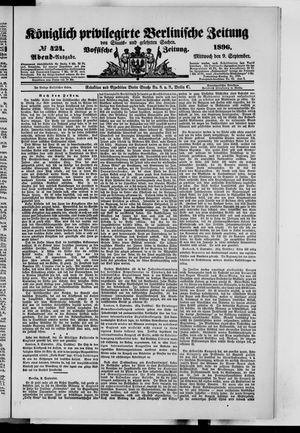 Königlich privilegirte Berlinische Zeitung von Staats- und gelehrten Sachen vom 09.09.1896