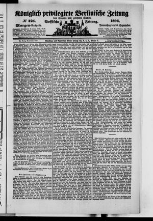 Königlich privilegirte Berlinische Zeitung von Staats- und gelehrten Sachen vom 10.09.1896