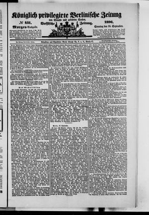 Königlich privilegirte Berlinische Zeitung von Staats- und gelehrten Sachen vom 13.09.1896