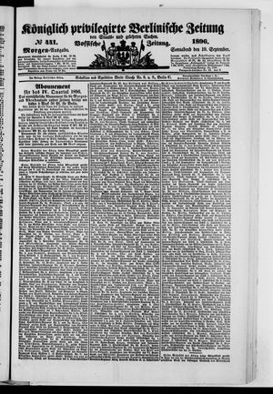 Königlich privilegirte Berlinische Zeitung von Staats- und gelehrten Sachen vom 19.09.1896