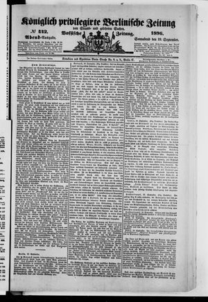 Königlich privilegirte Berlinische Zeitung von Staats- und gelehrten Sachen vom 19.09.1896