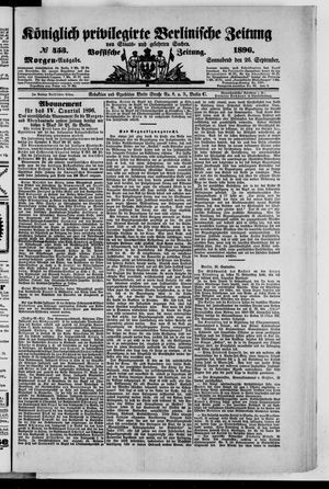 Königlich privilegirte Berlinische Zeitung von Staats- und gelehrten Sachen vom 26.09.1896