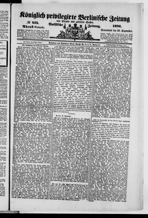 Königlich privilegirte Berlinische Zeitung von Staats- und gelehrten Sachen vom 26.09.1896