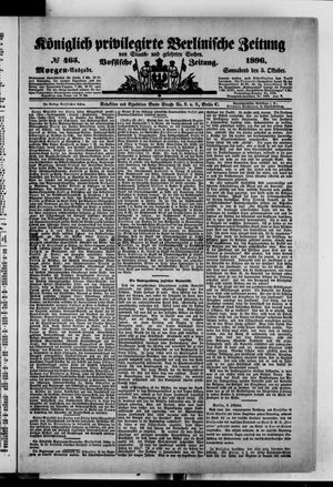 Königlich privilegirte Berlinische Zeitung von Staats- und gelehrten Sachen vom 03.10.1896