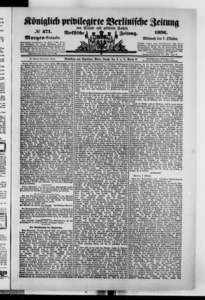 Königlich privilegirte Berlinische Zeitung von Staats- und gelehrten Sachen vom 07.10.1896