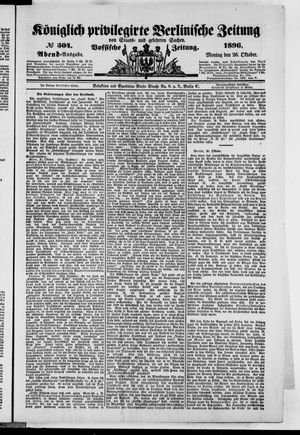 Königlich privilegirte Berlinische Zeitung von Staats- und gelehrten Sachen on Oct 26, 1896