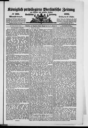 Königlich privilegirte Berlinische Zeitung von Staats- und gelehrten Sachen vom 27.10.1896