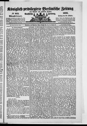 Königlich privilegirte Berlinische Zeitung von Staats- und gelehrten Sachen vom 30.10.1896