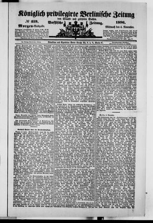 Königlich privilegirte Berlinische Zeitung von Staats- und gelehrten Sachen vom 04.11.1896