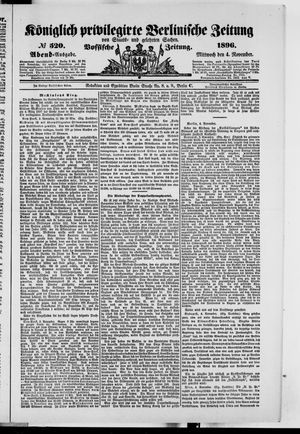 Königlich privilegirte Berlinische Zeitung von Staats- und gelehrten Sachen vom 04.11.1896