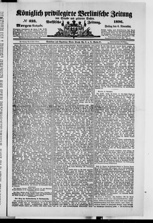 Königlich privilegirte Berlinische Zeitung von Staats- und gelehrten Sachen vom 06.11.1896