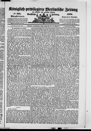Königlich privilegirte Berlinische Zeitung von Staats- und gelehrten Sachen vom 06.11.1896