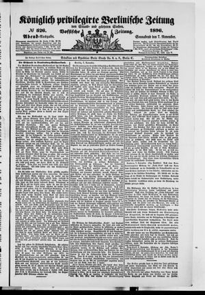 Königlich privilegirte Berlinische Zeitung von Staats- und gelehrten Sachen vom 07.11.1896