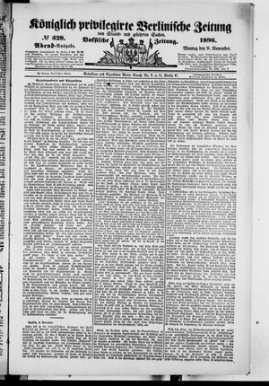 Königlich privilegirte Berlinische Zeitung von Staats- und gelehrten Sachen vom 09.11.1896