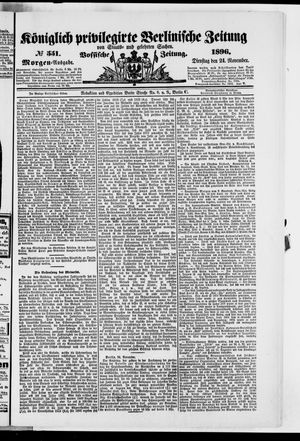 Königlich privilegirte Berlinische Zeitung von Staats- und gelehrten Sachen vom 24.11.1896