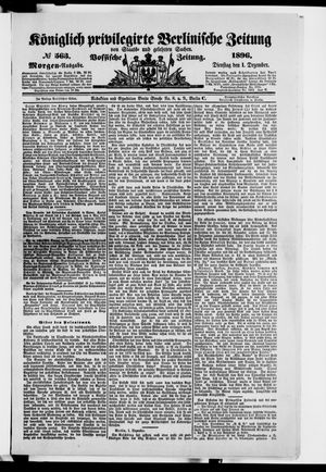 Königlich privilegirte Berlinische Zeitung von Staats- und gelehrten Sachen vom 01.12.1896