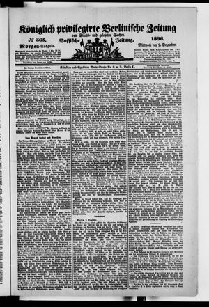 Königlich privilegirte Berlinische Zeitung von Staats- und gelehrten Sachen vom 02.12.1896