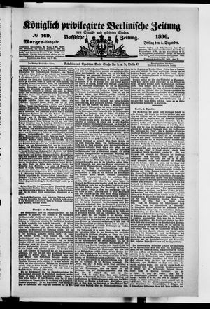 Königlich privilegirte Berlinische Zeitung von Staats- und gelehrten Sachen vom 04.12.1896