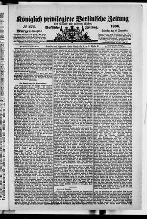 Königlich privilegirte Berlinische Zeitung von Staats- und gelehrten Sachen vom 08.12.1896