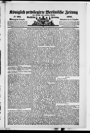 Königlich privilegirte Berlinische Zeitung von Staats- und gelehrten Sachen vom 12.12.1896