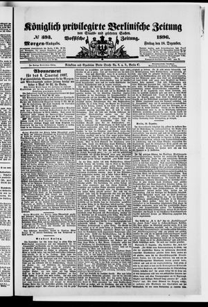 Königlich privilegirte Berlinische Zeitung von Staats- und gelehrten Sachen vom 18.12.1896