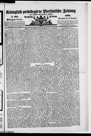 Königlich privilegirte Berlinische Zeitung von Staats- und gelehrten Sachen vom 19.12.1896
