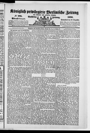 Königlich privilegirte Berlinische Zeitung von Staats- und gelehrten Sachen vom 19.12.1896