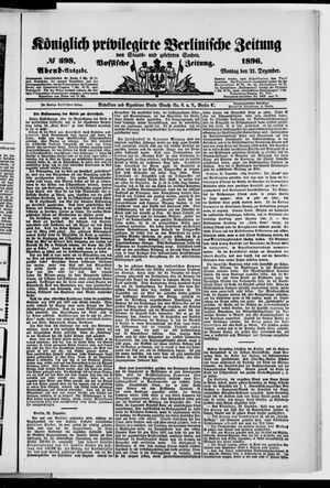 Königlich privilegirte Berlinische Zeitung von Staats- und gelehrten Sachen vom 21.12.1896