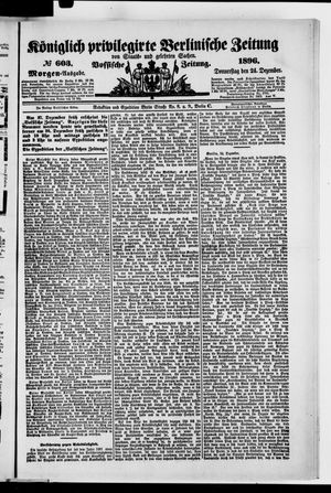 Königlich privilegirte Berlinische Zeitung von Staats- und gelehrten Sachen on Dec 24, 1896