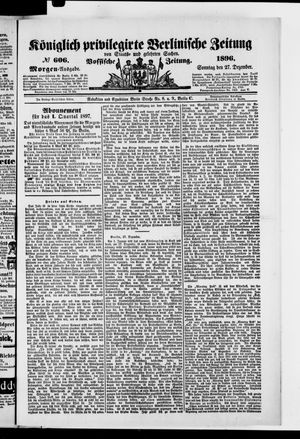 Königlich privilegirte Berlinische Zeitung von Staats- und gelehrten Sachen vom 27.12.1896