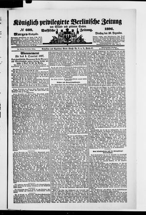 Königlich privilegirte Berlinische Zeitung von Staats- und gelehrten Sachen vom 29.12.1896
