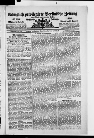 Königlich privilegirte Berlinische Zeitung von Staats- und gelehrten Sachen vom 30.12.1896