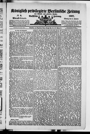 Königlich privilegirte Berlinische Zeitung von Staats- und gelehrten Sachen vom 04.01.1897