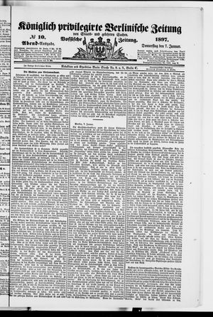 Königlich privilegirte Berlinische Zeitung von Staats- und gelehrten Sachen vom 07.01.1897